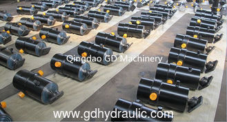 multiple stage hydraulic cylinder for side loaders